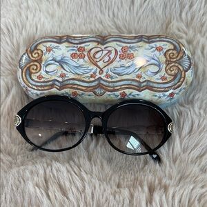 NEW Brighton Black Sunglasses with Ornate Case….